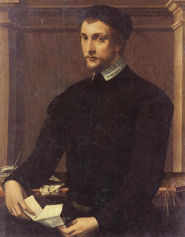 Francesco Salviati Portrait of a Gentleman with a Letter Sweden oil painting art